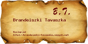 Brandeiszki Tavaszka névjegykártya
