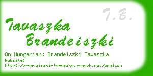 tavaszka brandeiszki business card